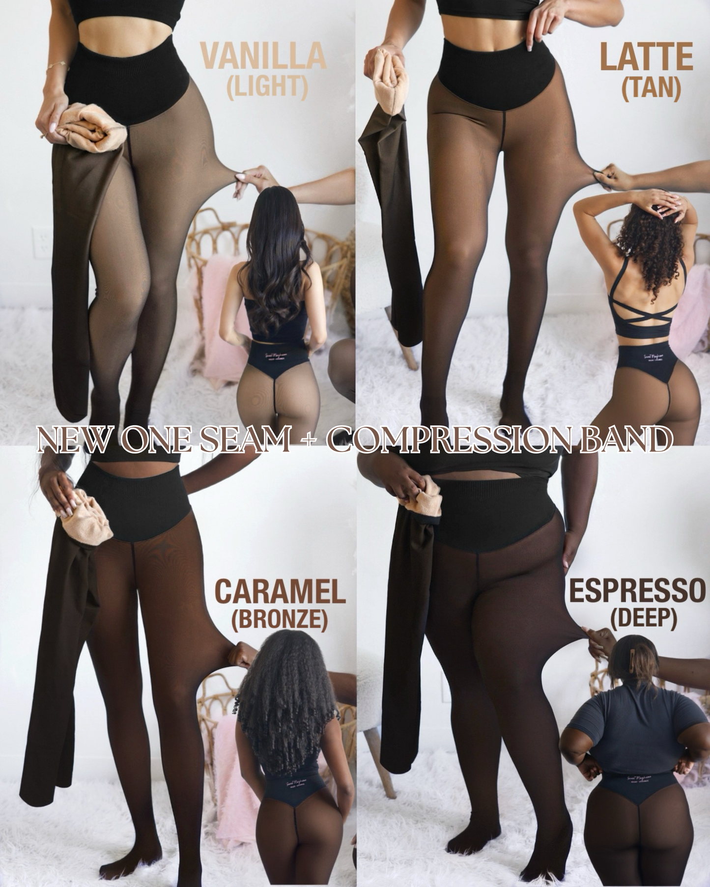 THE GLOW UP | TIK TOK VIRAL MAGIC LEGGINGS WITH COMPRESSION BAND & ONE SEAM